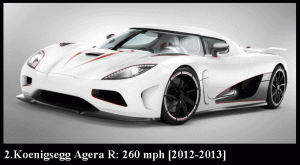 Koenigsegg Agera R 260 mph 2012-2013